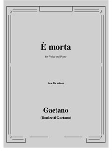 E Morta: E flat minor by Gaetano Donizetti