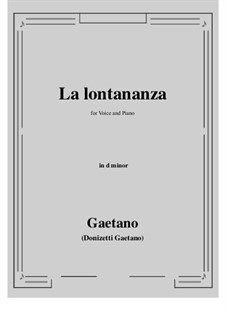 La lontananza: D minor by Gaetano Donizetti