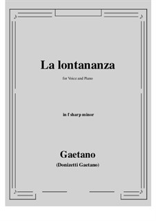 La lontananza: F sharp minor by Gaetano Donizetti