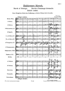 March of Homage, S.228: March of Homage by Franz Liszt