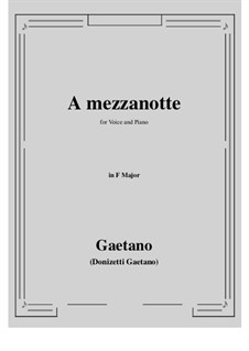 A mezzanotte: F Major by Gaetano Donizetti