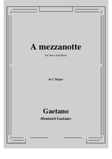 A mezzanotte: C Major by Gaetano Donizetti