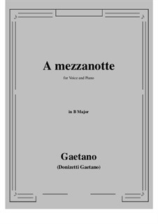 A mezzanotte: B Major by Gaetano Donizetti