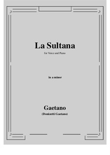 La Sultana: A minor by Gaetano Donizetti