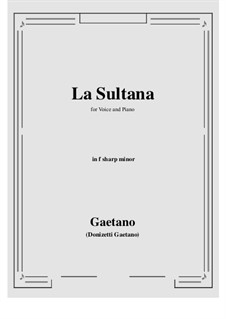 La Sultana: F sharp minor by Gaetano Donizetti