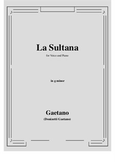 La Sultana: G minor by Gaetano Donizetti