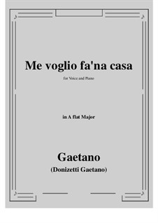 Me voglio fa 'na casa: A flat Major by Gaetano Donizetti