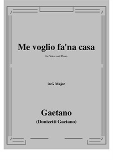 Me voglio fa 'na casa: G Major by Gaetano Donizetti