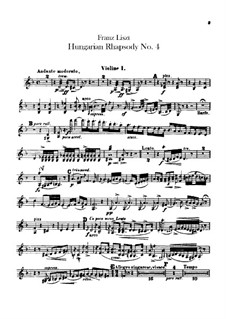 No.12 in C Sharp Minor, for Orchestra, S.359/4: Violin I-II parts by Franz Liszt