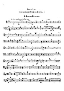 No.14 in F Minor, for Orchestra, S.359/1: Trombones and ophicleide parts by Franz Liszt