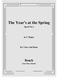 The Year's at the Spring, Op.44 No.1: C Major by Amy Marcy Beach