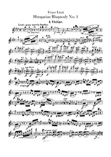 No.14 in F Minor, for Orchestra, S.359/1: Violins I-II parts by Franz Liszt