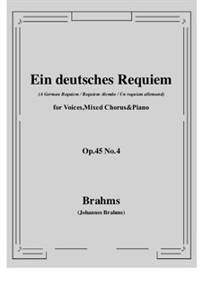 A German Requiem, Op.45: Movement IV by Johannes Brahms