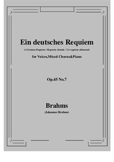 A German Requiem, Op.45: Movement VII by Johannes Brahms