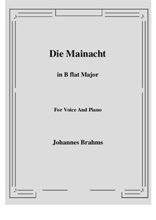Four Songs, Op.43: No.2 The May Night (B flat Major) by Johannes Brahms
