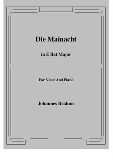Four Songs, Op.43: No.2 The May Night (E flat Major) by Johannes Brahms