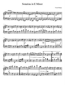 Sonatina in E Minor, Op.2 No.2: Sonatina in E Minor by Yuval Dinary