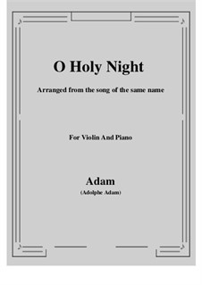 Instrumental version: For violin and piano by Adolphe Adam