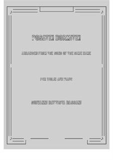 Posate, dormite: For violin and piano by Giovanni Battista Bassani
