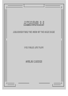 Amarilli, mia bella: For violin and piano by Giulio Caccini