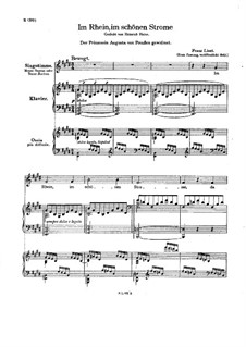 Im Rhein, Im Schönen Strome, S.272: Erste Fassung by Franz Liszt