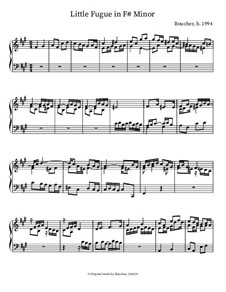 Little Prelude and Fugue in F# Minor: II. Fugue by Mitch Boucher