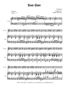 Suo Gan (arr. DeCesare): For Flute or Violin solo and Piano by folklore