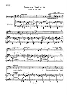 Comment, disaient-ils, S.276: Later version by Franz Liszt