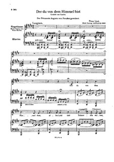 Der du von dem Himmel bist, S.279: Version I by Franz Liszt