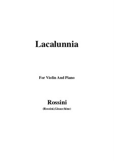 La calunnia è un venticell: For Violin and Piano by Gioacchino Rossini
