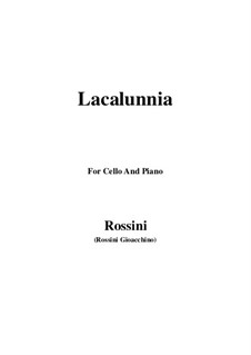 La calunnia è un venticell: For Cello and Piano by Gioacchino Rossini