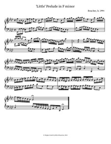 Little Prelude and Fugue in F minor: I. Prelude by Mitch Boucher