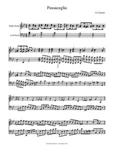 Suite No.7 in G Minor, HWV 432: Passacaglia, for piano by Georg Friedrich Händel