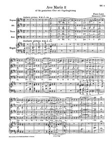 Ave Maria II, S.38: Full score by Franz Liszt