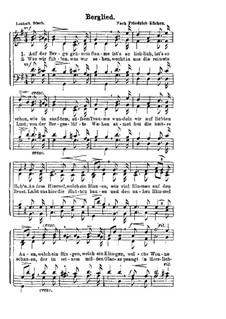 Berglied: Berglied by Friedrich Wilhelm Kücken