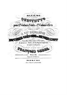 String Quintet No.6 in E Flat Major, Op.25: String Quintet No.6 in E Flat Major by Franz Xaver Gebel