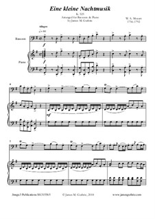 Complete Movements: For Bassoon & Piano by Wolfgang Amadeus Mozart