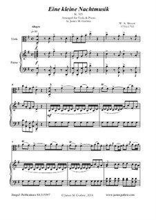 Complete Movements: For Viola & Piano by Wolfgang Amadeus Mozart