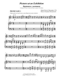 Complete Cycle: For Bass Clarinet & Piano by Modest Mussorgsky