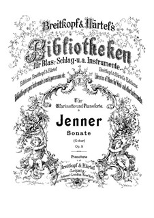 Sonata for Clarinet and Piano, Op.5: Score by Gustav Jenner