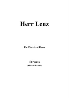 No.5 Herr Lenz: For flute and piano by Richard Strauss