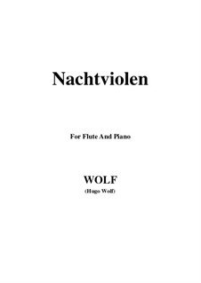 Nachtviolen: For Flute and Piano by Hugo Wolf