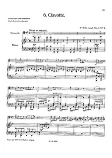 Gavotte for Cello and Piano, Op.7 No.2: Gavotte for Cello and Piano by Wilhelm Jeral