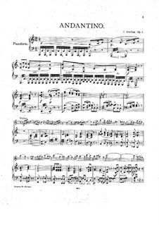 Andantino and Allegro Scherzoso, Op.1: For violin and piano by Joseph Joachim