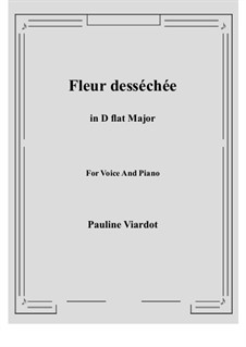 Fleur desséchée: D flat Major by Pauline Viardot