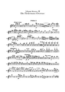 Die Fledermaus (The Bat): Overture – flutes parts by Johann Strauss (Sohn)