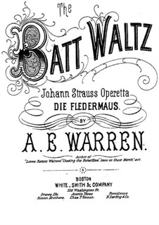 Die Fledermaus (The Bat): Waltz, for piano by Johann Strauss (Sohn)