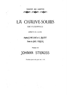 Die Fledermaus (The Bat): Piano score by Johann Strauss (Sohn)