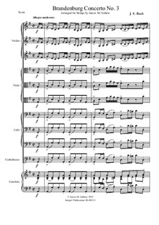 All Movements: For strings by Johann Sebastian Bach