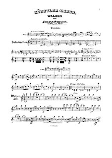 Artist's Life, Op.316: For violin and piano – violin part by Johann Strauss (Sohn)